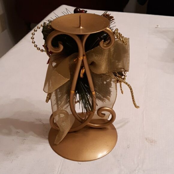 Christmas pillar candle holder - Picture 2 of 2